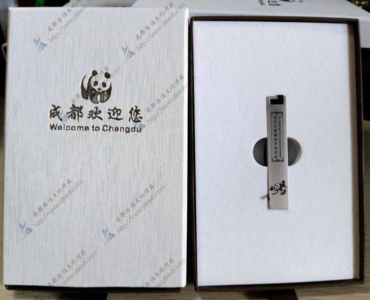 中国特色U盘定制16GB 创意熊猫金属U盘定制logo